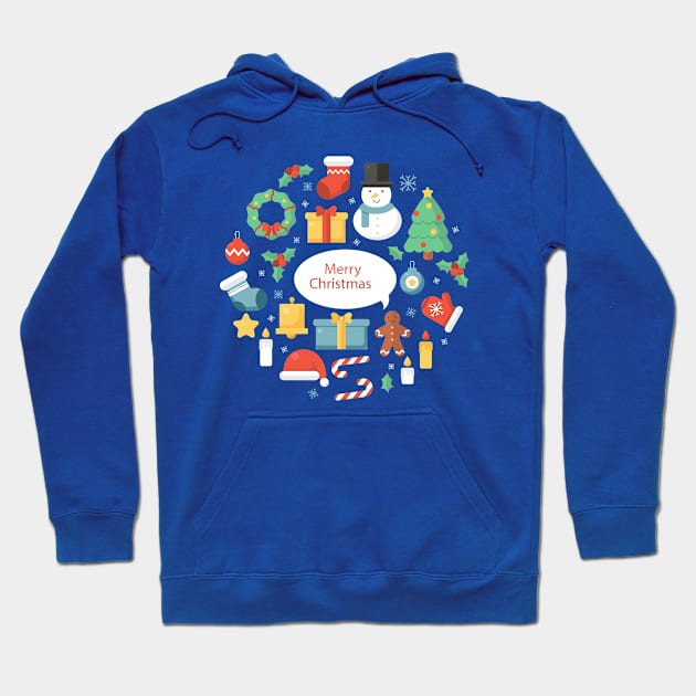 Merry Christmas Hoodie by Mako Design 